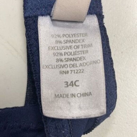 JESSICA Simpson Push Up Bra Size 34C Blue - Picture 4 of 10